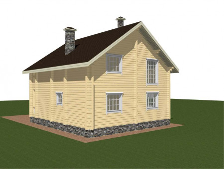 Дом из профилированного бруса 12х10.5, 162 м2 с мансардой