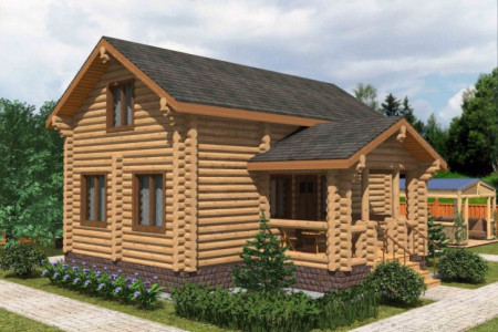 Сруб дома 112 м2, 2 этажа