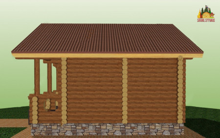 Сруб одноэтажной русской бани 29 кв.м