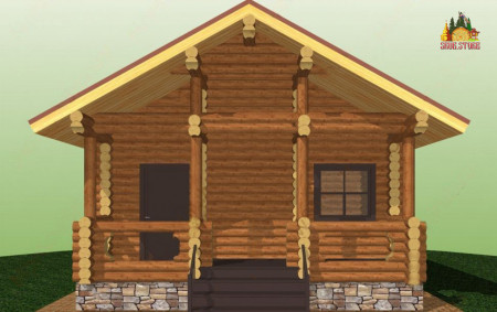 Сруб одноэтажной русской бани 29 кв.м