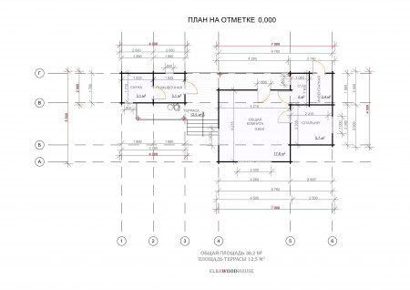 Садовый домик из минибруса с баней, 13х5.5 м, 36.2 кв. м 