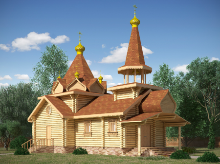 Церковь из бревна 126,8 кв.м