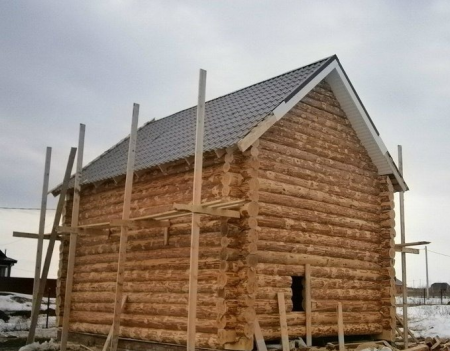 Сруб дома 6х8 м, 40 кв. м, из рубленного бревна 