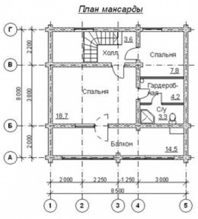 Сруб дома 116 м2