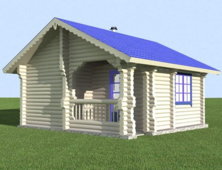 Сруб бани 33 кв.м, 6х6 м