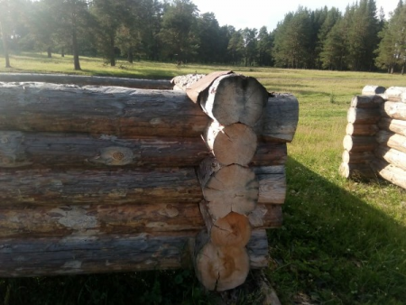 Сруб дома 8х8 м из рубленного бревна (2 этажа), 87 кв. м 