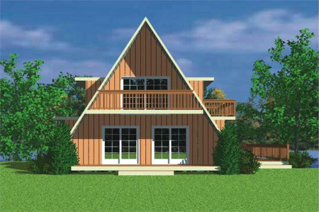 Двухэтажный A-Frame дом 12x22,5 метра, 190 кв. м, на сваях