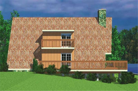Двухэтажный A-Frame дом 12x22,5 метра, 190 кв. м, на сваях