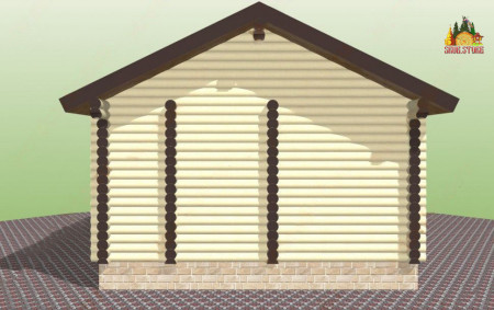 Сруб бани из ОЦ бревна, 7.2 на 5.5 м, 33 кв.м