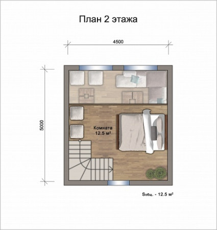 Большая баня с мансардой из двойного бруса, 10.5х6 м, 51 кв. м 