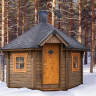 Финский гриль-домик, шестигранный, 6,9 м2