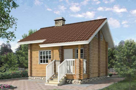 Баня европейского типа на 24 кв.м