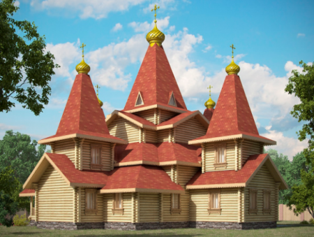 Церковь из бревна 283,29 кв.м