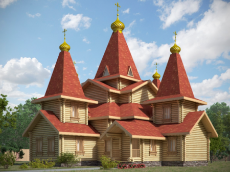 Церковь из бревна 283,29 кв.м