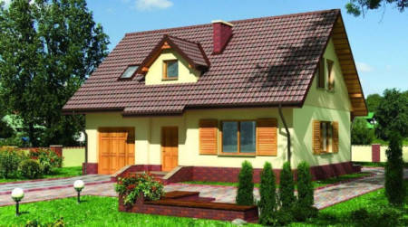 Каркасный дом 11.1х8.3 м, 129 кв. м, с мансардой