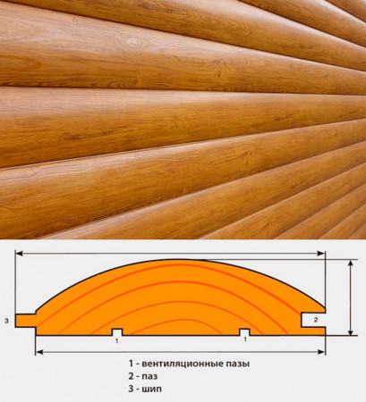 Блок хаус из лиственницы 45х185 мм, длинна 2-6 м