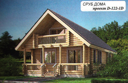 Сруб дома 122 м2