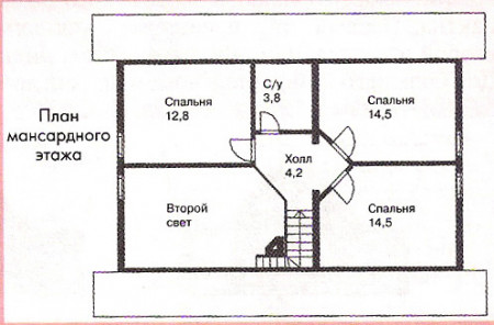 Сруб дома 122 м2