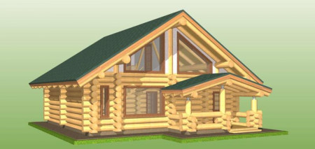 Проект двухэтажной бани из тувинской лиственницы, 156 м2