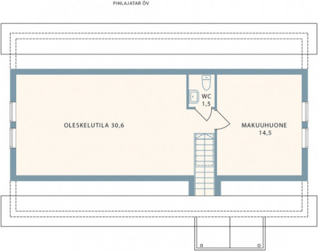 Каркасный дом 13.5х8.3 м, 105 кв. м, с мансардой, 3 спальни