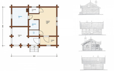 Просторная баня на 45 кв.м
