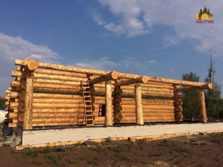 Дикий сруб одноэтажный 12х14 м