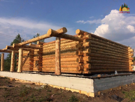 Дикий сруб одноэтажный 12х14 м