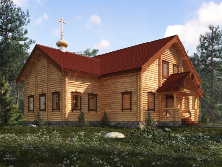 Воскресная школа (2 этажа) из бревна 471,95 кв.м