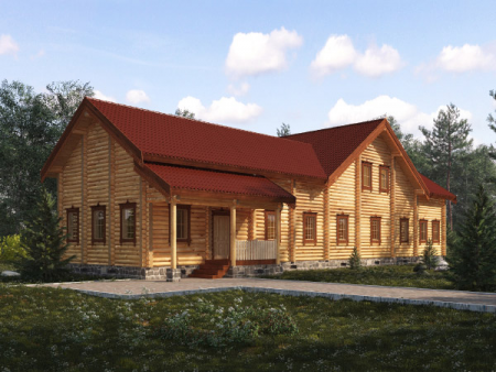 Воскресная школа (2 этажа) из бревна 471,95 кв.м