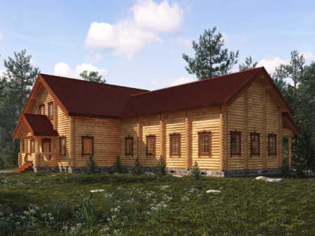 Воскресная школа (2 этажа) из бревна 471,95 кв.м