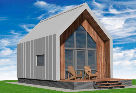 Мини БарнХаус 1,5 этажа 4,5х6,4 м, 36 м.кв