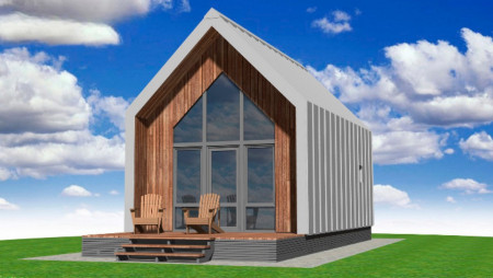 Мини БарнХаус 1,5 этажа 4,5х6,4 м, 36 м.кв