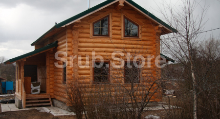 Двухэтажный дом из рубленного бревна (2 этажа) 120 кв.м