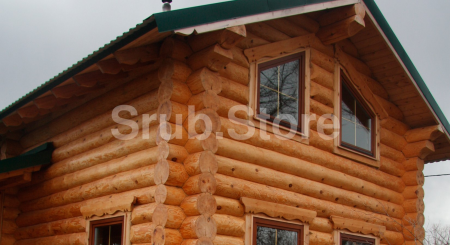 Двухэтажный дом из рубленного бревна (2 этажа) 120 кв.м