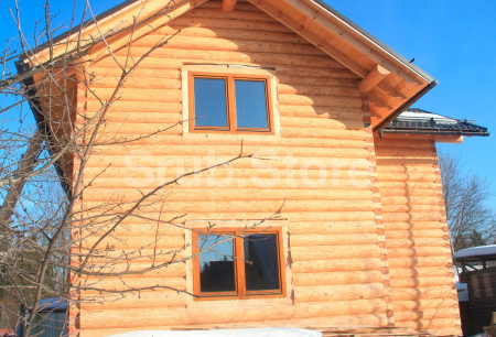 Двухэтажный дом из рубленного бревна (2 этажа) 120 кв.м