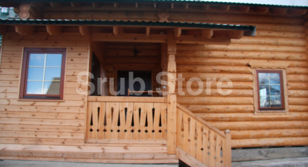 Двухэтажный дом из рубленного бревна (2 этажа) 120 кв.м