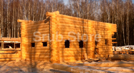 Двухэтажный дом из рубленного бревна (2 этажа) 120 кв.м