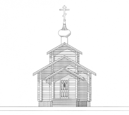 Часовня из бревна 31,68 кв.м