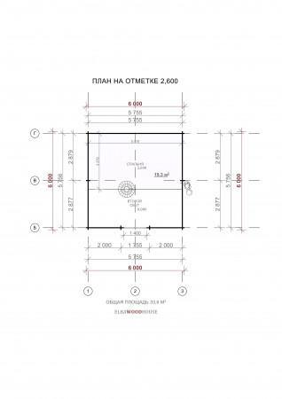 Садовый домик из минибруса с мансардой 7х6 м, 51.5 кв. м 