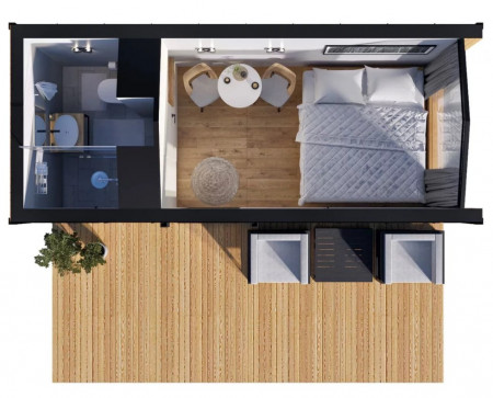 Мини БарнХаус 1 этаж 6х2 м, 11 м.кв
