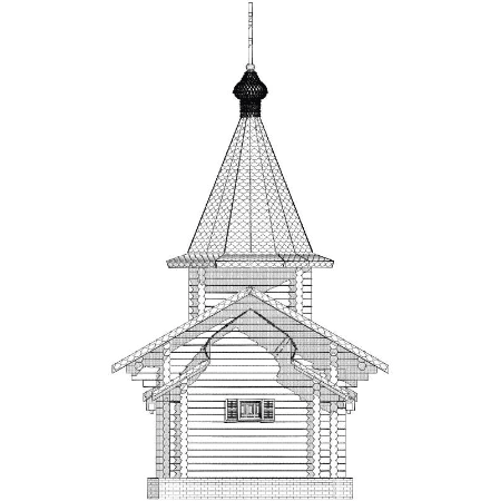 Часовня из бревна 36,9 кв.м