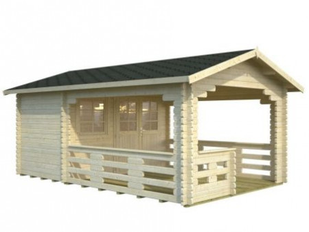 Садовый домик из минибруса 6х3 м, 5.3 кв. м, с террасой 