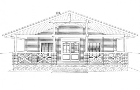 Проект одноэтажного дачного дома 9.6 х7.7м, 62 кв. м, с парной (ПДД-016) 