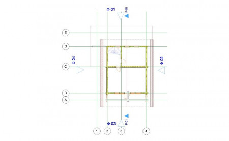 Сруб дома с мансардой 97 м2