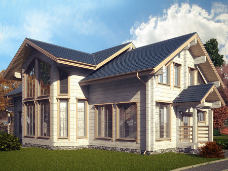 Проект "Страсбург" - загородный дом из клеёного бруса, 340 м2
