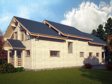 Проект "Страсбург" - загородный дом из клеёного бруса, 340 м2