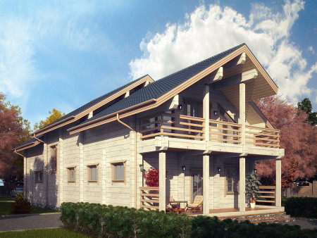 Проект "Страсбург" - загородный дом из клеёного бруса, 340 м2