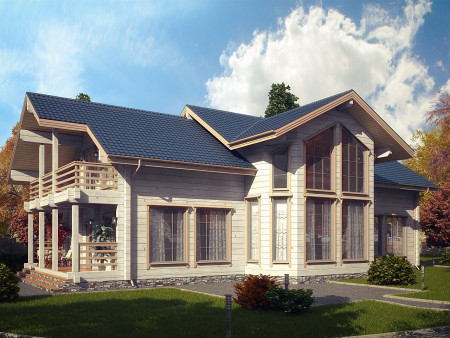 Проект "Страсбург" - загородный дом из клеёного бруса, 340 м2