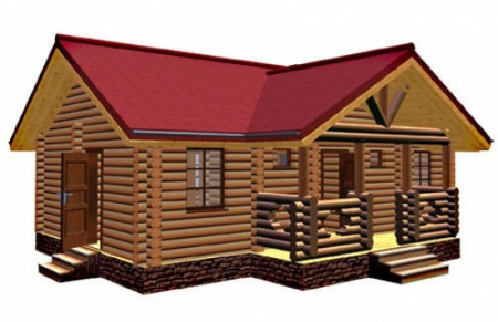 Баня из рубленого бревна 56 кв.м