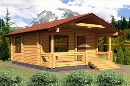 Баня из бруса 6,2х7,8 м (44 кв.м)